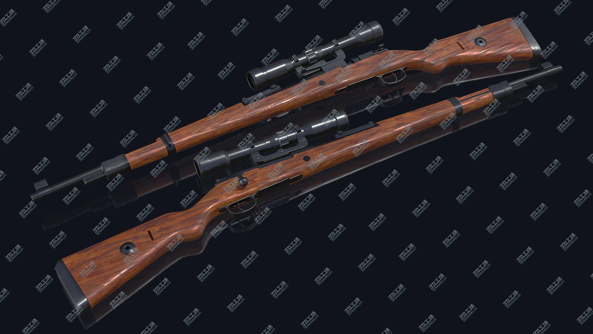 images/goods_img/202104091/Mauser Kar98k Bolt Action Rifle with Scope 3D model/4.jpg